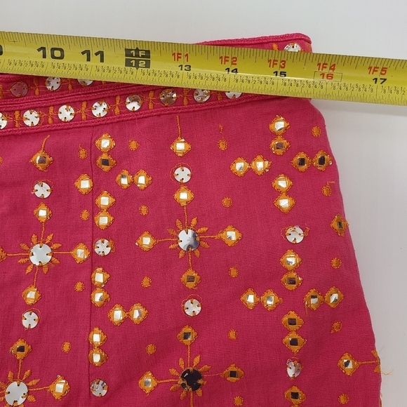 ZARA SHORTS WITH EMBROIDERY FUCHIA COLOR | 7521/254/630 - Picture 7 of 15